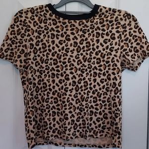 leapord print tee